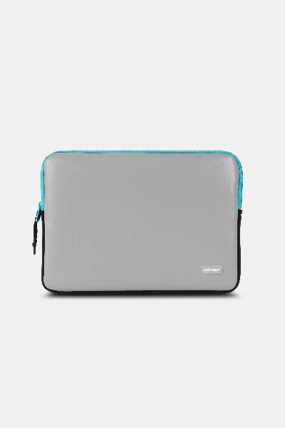 UNBEGUN UNBEGUN Herren vegan Laptop-Hülle Mattgrau/Türkis