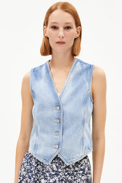 ARMEDANGELS ARMEDANGELS Damen vegan Weste Sineriaa Atlas Blau