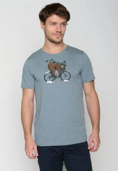 GreenBomb GREENBOMB Animal Sloth Ice Spice - Lässiges T-Shirt aus Bio-Baumwolle / hochwertiger Print / GOTS / Fair & Vegan