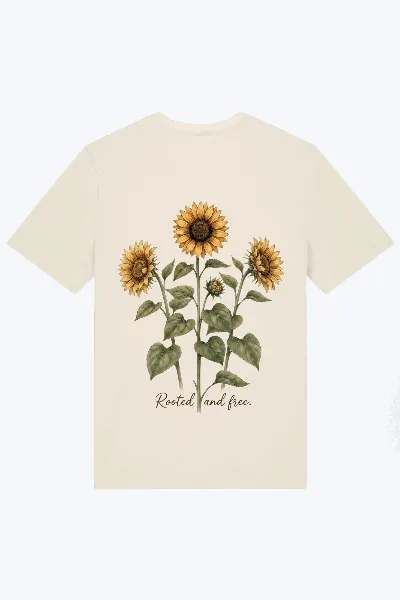 GREEN SHIRTS Sunflower Rooted And Free T-Shirt für Männer