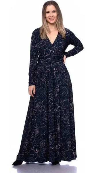 Ingoria Ingoria PANDORA Maxikleid Langarm (Print)