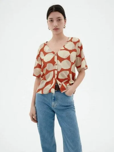 thinking mu thinking mu Libelula Blouse I - Damen Bluse