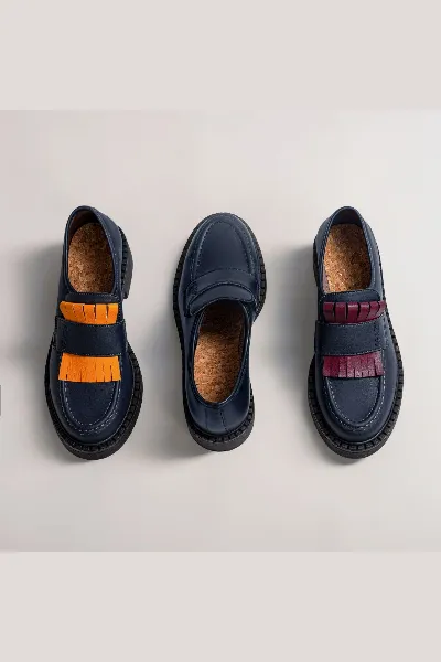 AGAZI AGAZI Damen vegan Loafer 3-In-1 Diane Marineblau
