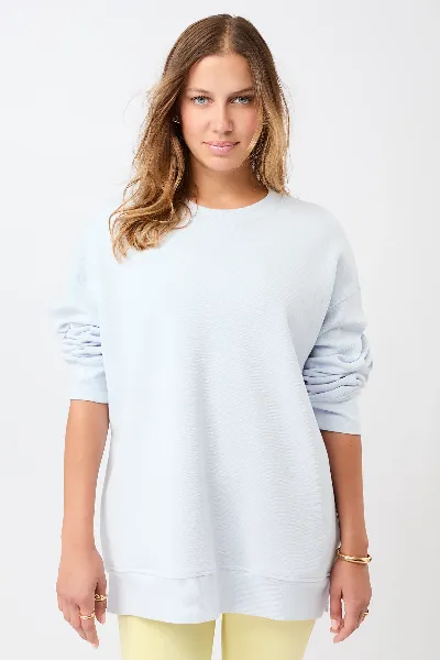 mandala MANDALA Damen vegan Sweatshirt Sweattie Baby Blau