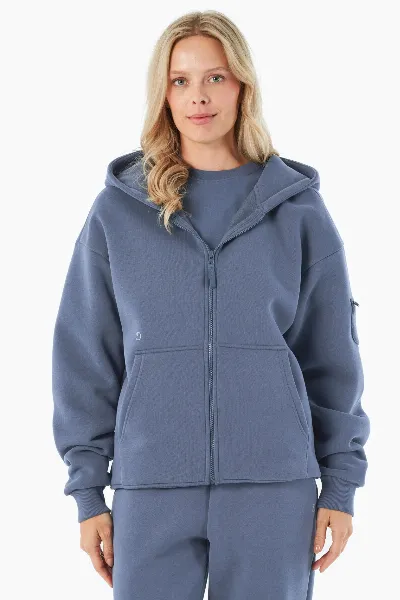 ORGANICATION ORGANICATION Herren vegan Hoodie Full Zip Jenna Soft Indigo