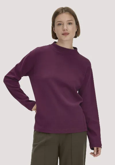 hessnatur hessnatur Damen Longsleeve Oversize aus Bio-Baumwolle - rot