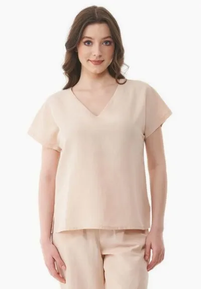 ORGANICATION ORGANICATION Bluse aus TENCEL Lyocell und Leinen