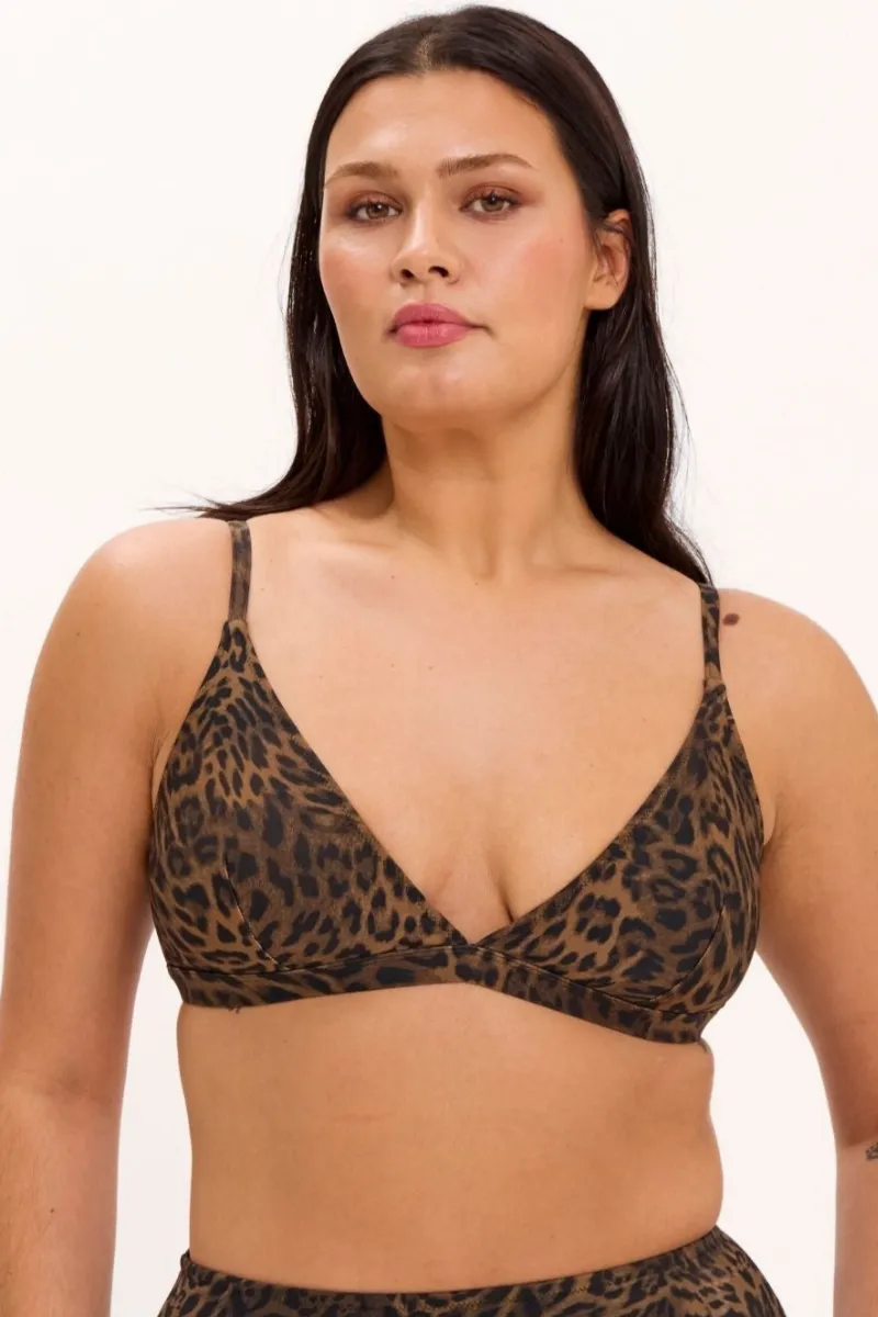 Understatement Understatement Damen vegan Bikinioberteil Triangle Dark Leopard