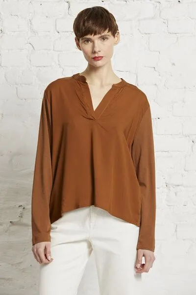 Wunderwerk Wunderwerk Damen Bluse Henley blouse TENCELmix