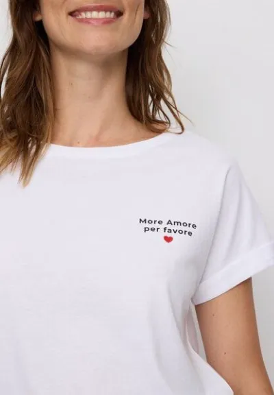 recolution Damen T-Shirt aus Bio-Baumwolle - CAYENNE MORE AMORE - recolution