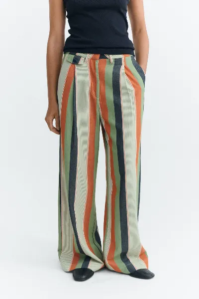 Thinking MU Hose Pat Quick Stripes Gr&uuml;n