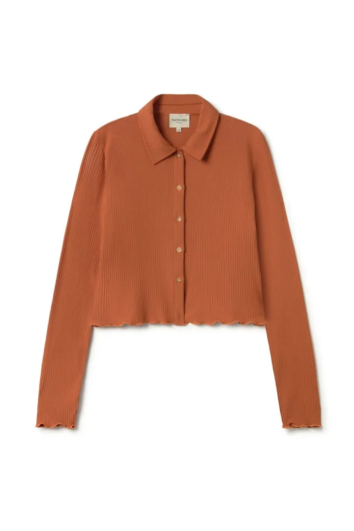 TWOTHIRDS TWOTHIRDS Damen vegan Hemd Clonea Umber Brown