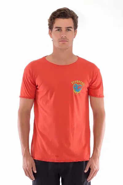RAVENS VIEW IBIZA RAVENS VIEW IBIZA Herren vegan T-Shirt Eco Rebel Terracotta Orange
