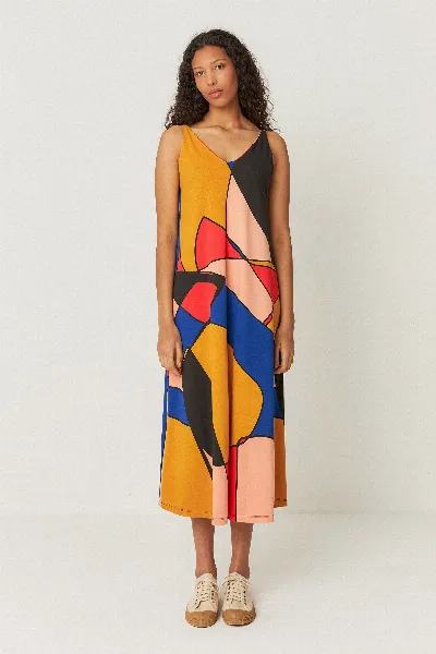 SKFK SKFK Damen vegan Kleid Martina Mehrfarbig