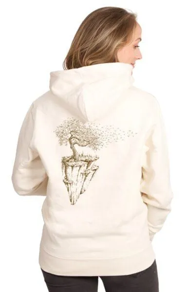 Life-Tree Life-Tree Hoodie aus Biobaumwolle Fairwear Unisex Maple Island in Natural Raw