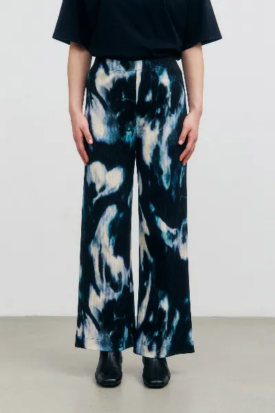 Rotholz Rotholz Damen vegan Hose Ribbed Tie Dye True Black