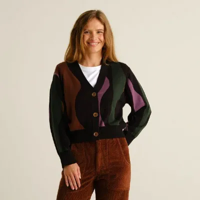 Dedicated DEDICATED Cardigan Kanan Wavy Stripe - Multicolor