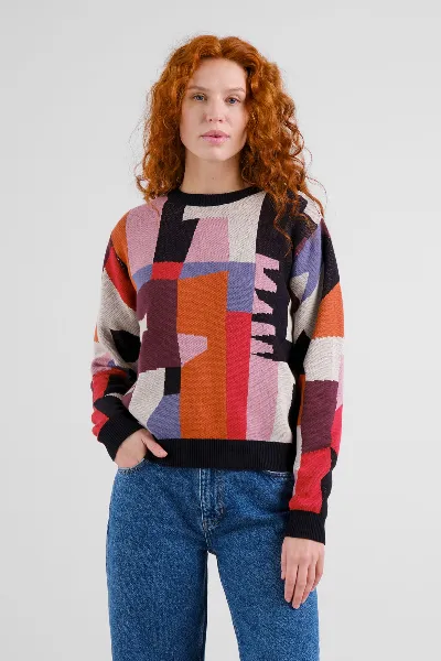 dedicated Pullover Arendal Abstract Chaos Rot