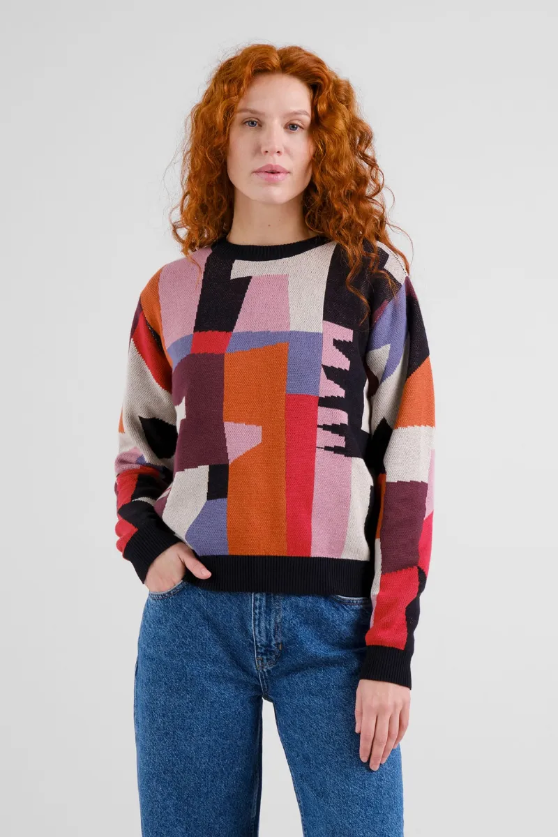 dedicated Pullover Arendal Abstract Chaos Rot