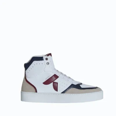Ashoka Paris Ashoka Paris Mateo High-Top Sneaker Bordeauxrot-Marineblau, Biobasiert & Recycelt