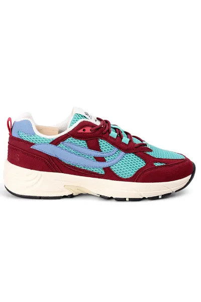 Genesis Genesis Damen vegan Sneaker G-Eco 99 Multi Weinrot/Blau/Türkis