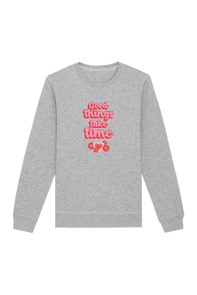 Oat Milk Club Oat Milk Club Damen vegan Sweatshirt Good Things Take Time Unisex