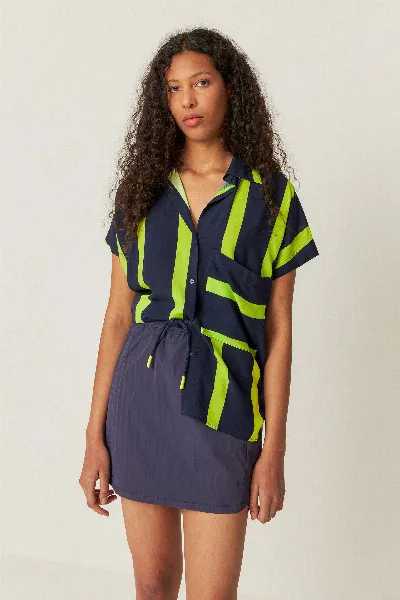 SKFK SKFK Damen vegan Shirt One Schwarz/Grün