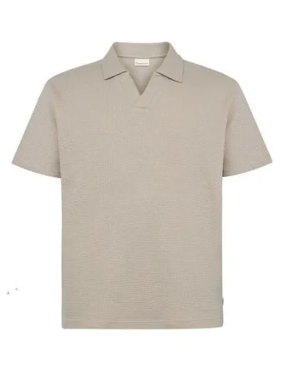 KnowledgeCotton Apparel KnowledgeCotton Apparel Lockeres Poloshirt mit Waffelstruktur aus Bio-Baumwolle