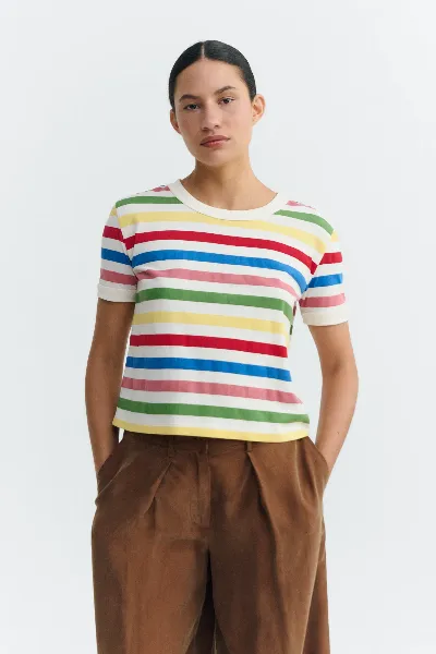 thinking mu Thinking MU Damen vegan T-Shirt Zowie R Mehrfarbig Gestreift
