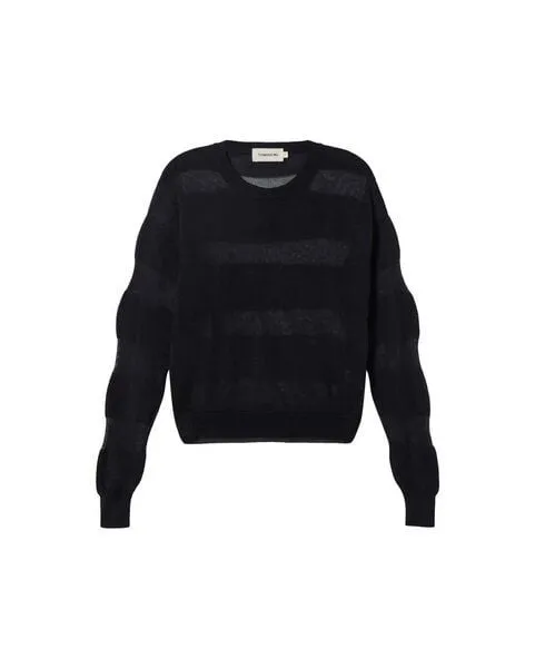 thinking mu thinking mu Be Lyocell-Pullover mit transparenten Streifen
