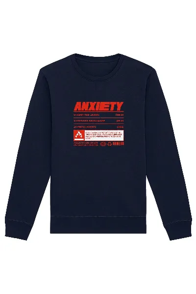 Oat Milk Club Oat Milk Club Damen vegan Sweatshirt Angst Marineblau