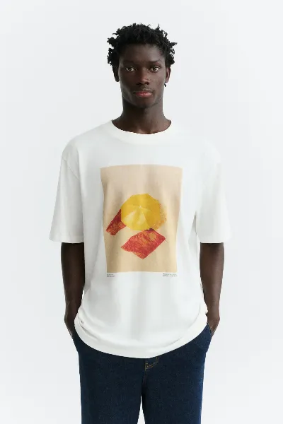 thinking mu Thinking MU Herren vegan T-Shirt Oversize Von Yosigo Eric White