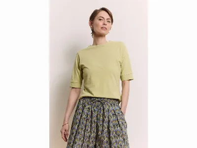 tranquillo tranquillo Bio-Damen-T-Shirt Lottee mit Rundhalsausschnitt, fennel green,