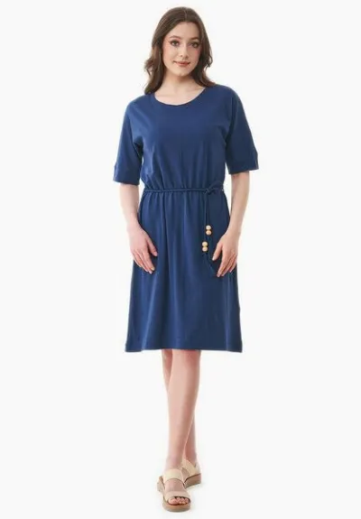 ORGANICATION ORGANICATION Jerseykleid aus Bio-Baumwolle und Leinen