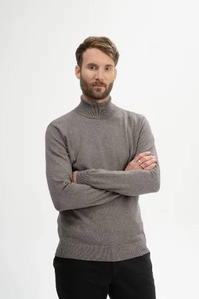 MELA Rollkragenpullover Kanja Braun