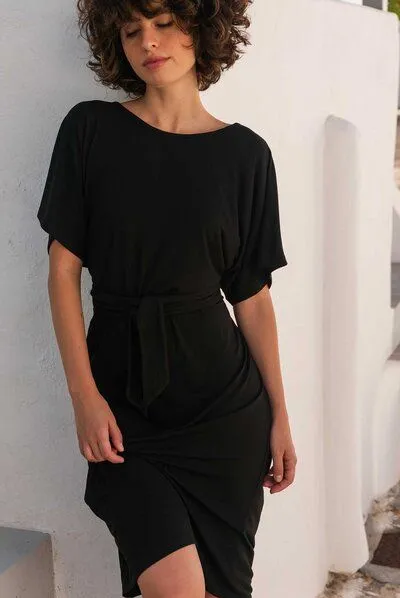 WiDDA berlin WiDDA berlin Schwarzes Wickelkleid ANNA aus ECOVERO® Jersey