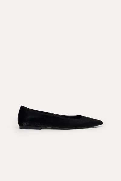 BIKKOU BIKKOU Damen vegan Ballerinas 10:30 Uhr Running Between Offices Schwarze Python