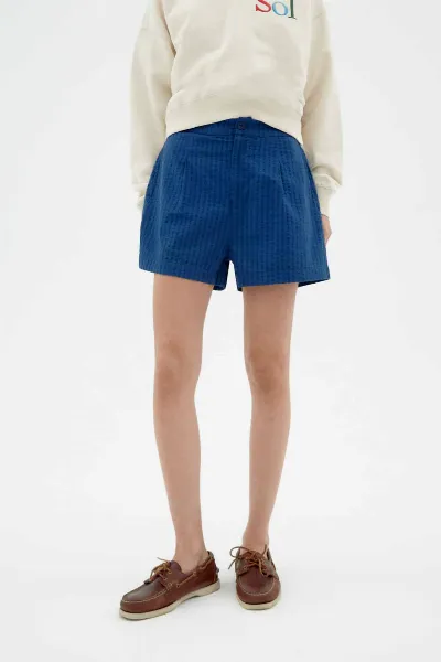 thinking mu Thinking MU Damen vegan Shorts Narciso Kobaltblau