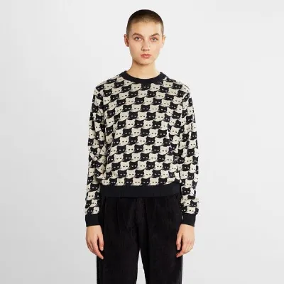 Dedicated DEDICATED Damen Strickpullover Arendal Cats aus Biobaumwolle