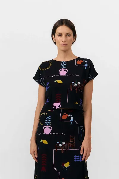 SUITE13LAB SUITE13LAB Damen vegan Top Hebron Print Holiday