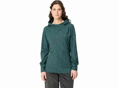 Vaude VAUDE Damen-Pullover Tuenno mit angeschnittener Kapuze, dark fjord green,