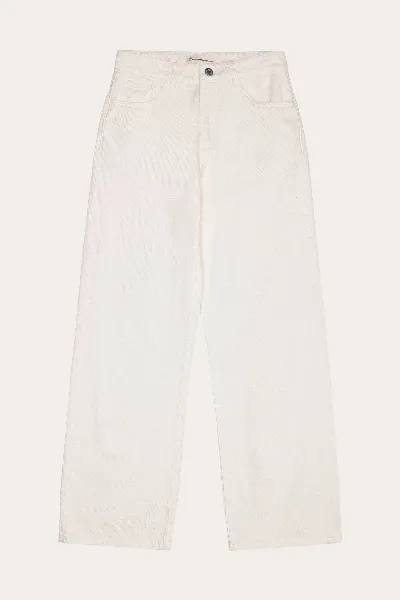 KnowledgeCotton Apparel KnowledgeCotton Apparel Damen vegan Hose Damen Gale Regular Twill Egret