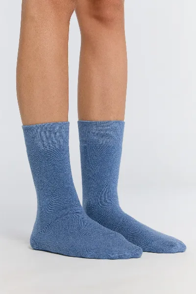 Albero Natur Albero Natur Damen vegan Multipack 6x Frottee-Socken Jeans Melange