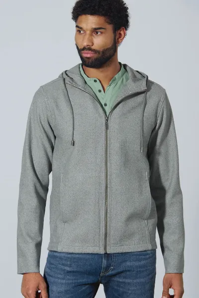 HempAge Hempage Herren vegan Kapuzenjacke Freizeit Dunkel
