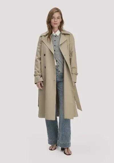 hessnatur hessnatur Damen Trenchcoat Relaxed NATURE SHELL aus Bio-Baumwolle