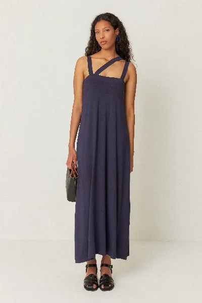 SKFK SKFK Damen vegan Kleid Odele Marineblau