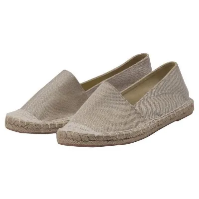 Japanwelt Espadrilles Japanwelt Espadrilles Damen Espadrilles Glitzer Canvas Slipper Sommerlatschen ALS Abendschuh