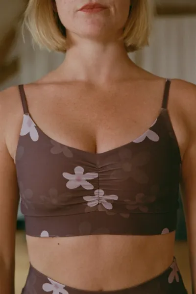 Nénés Nénés Damen vegan Sport-Bh Victoire Blumendruck Mauve