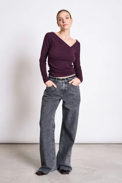 JAN 'N JUNE Longsleeve Asymmetrical Casma Rot