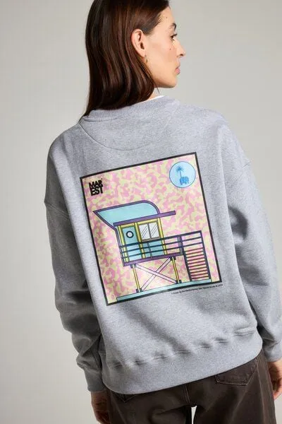 Trendsplant Women's Antonyo Marest x Trendsplant Art Hut Oversized  Sweatshirt Sport Grey